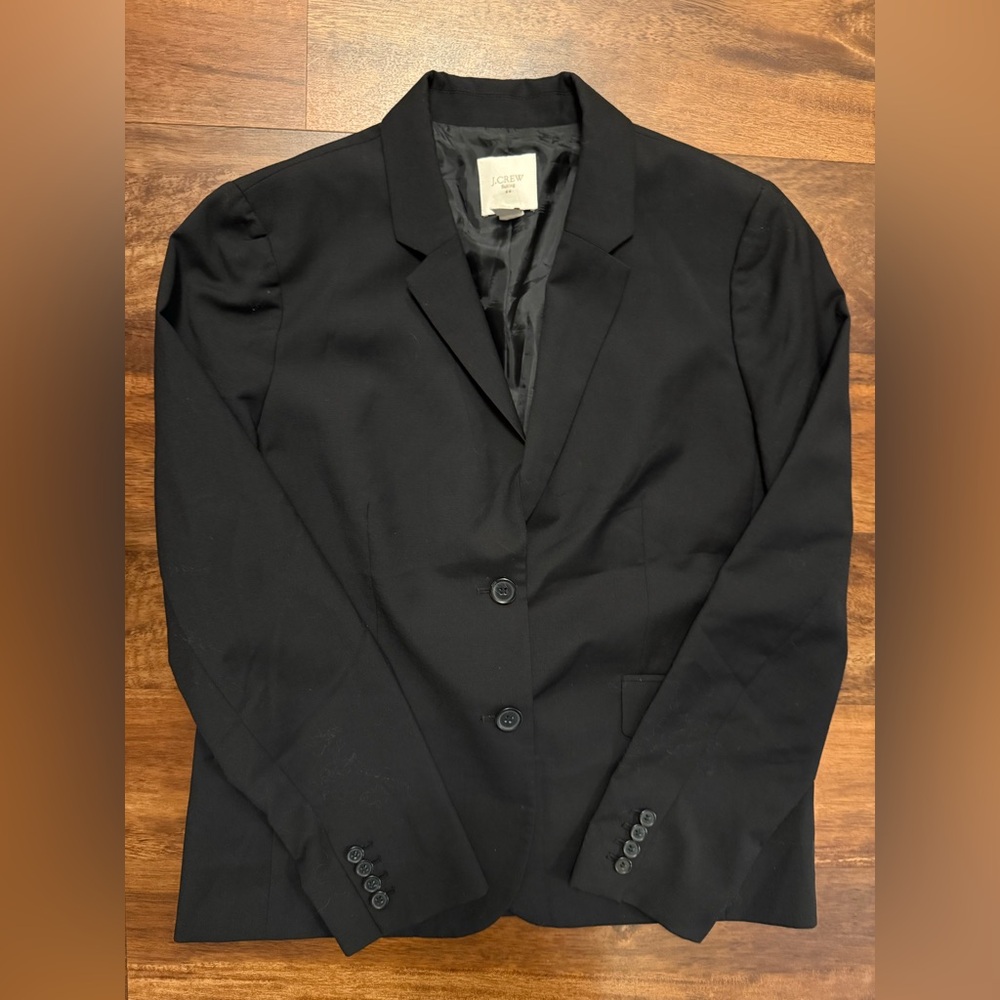 J. Crew Suiting Wool Black Blazer